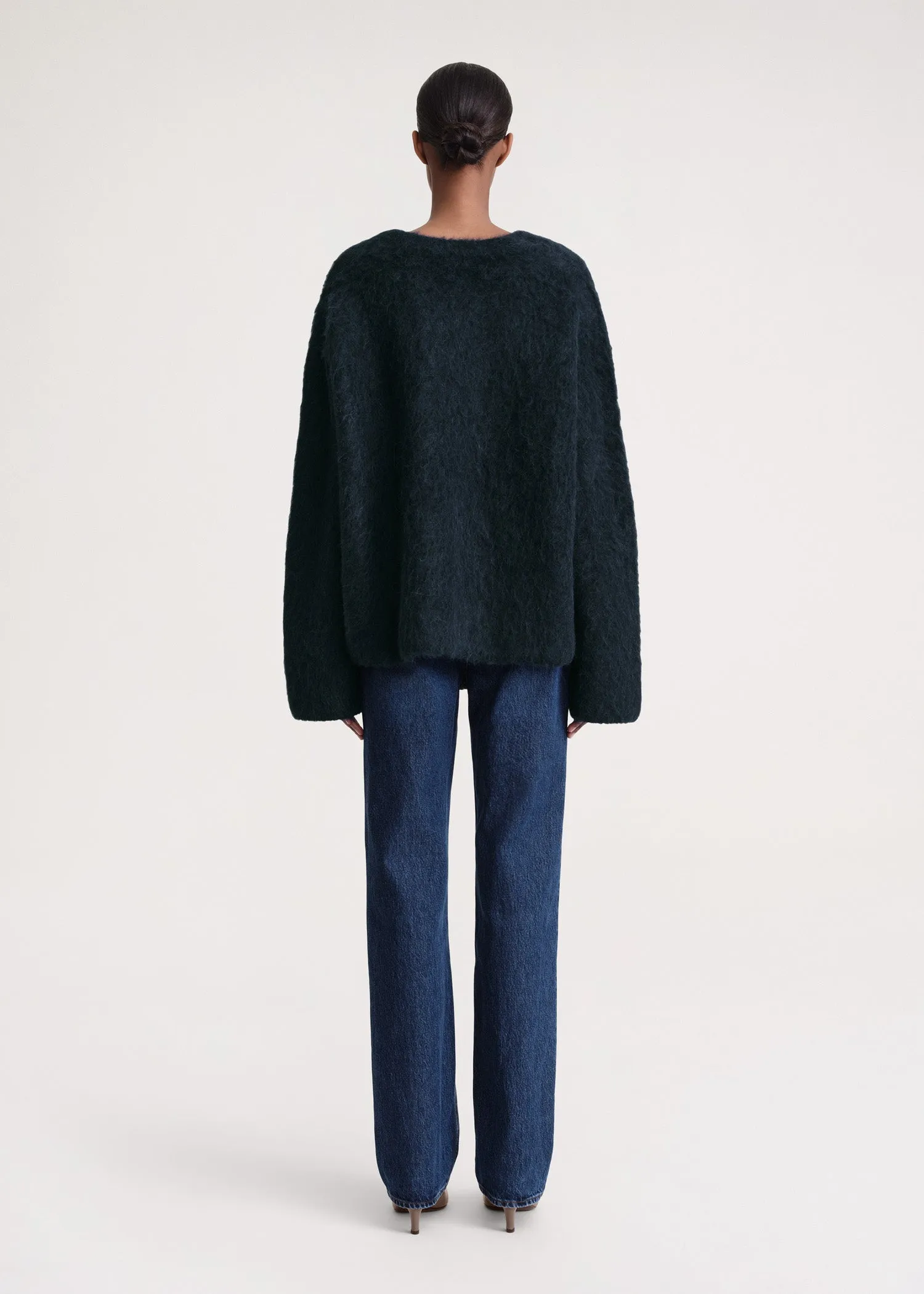 Boxy alpaca knit navy