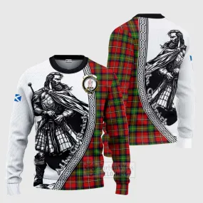 Boyd Tartan Clan Crest Knitted Sweater with Highlander Warrior Celtic Style