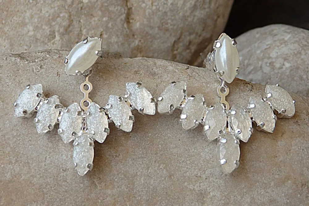 Bridal Ear Jacket Earrings