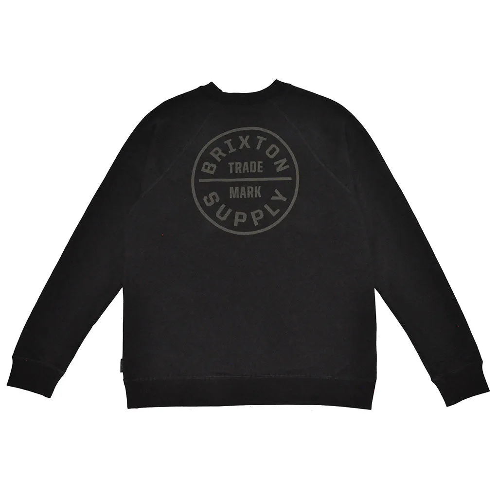 Brixton - Oath Crew Men's Fleece, Washed Black