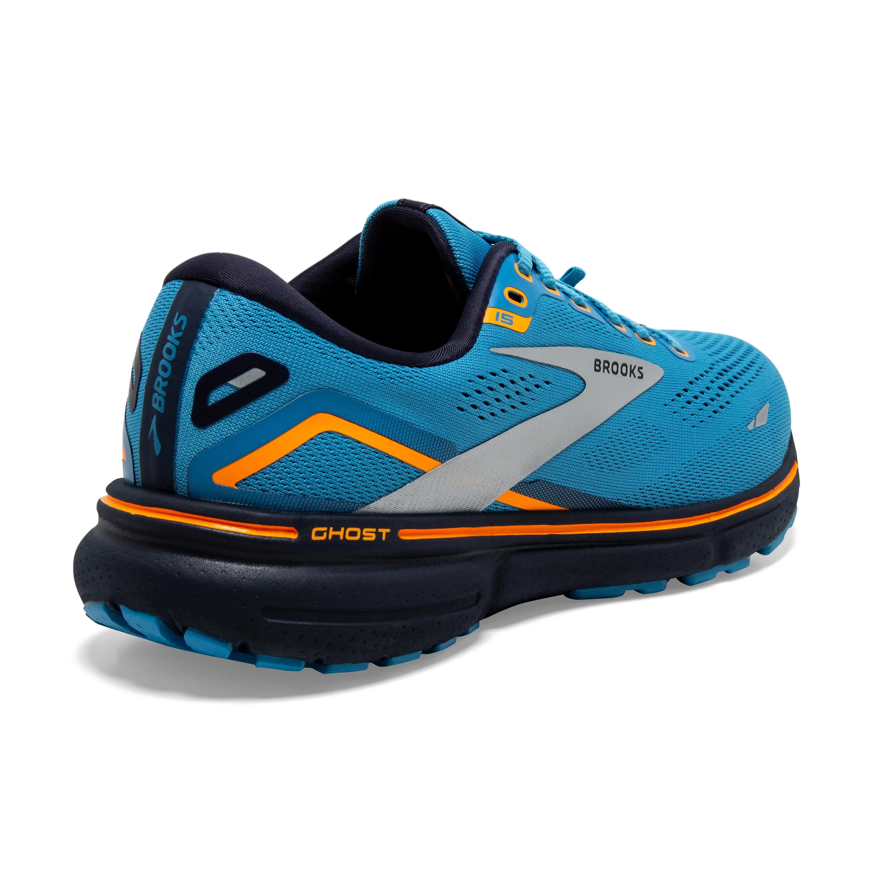 Brooks Mens Trainer Ghost 15 GTX Blue/Peacoat/Orange