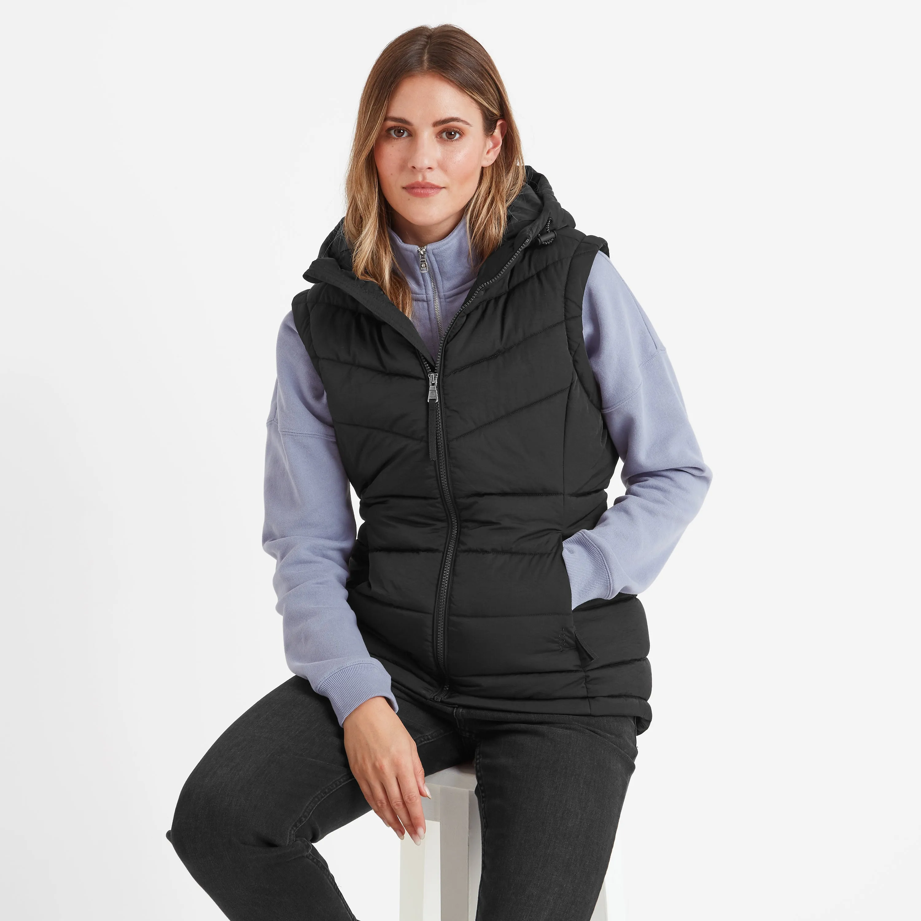 Calvo Womens Padded Gilet - Black