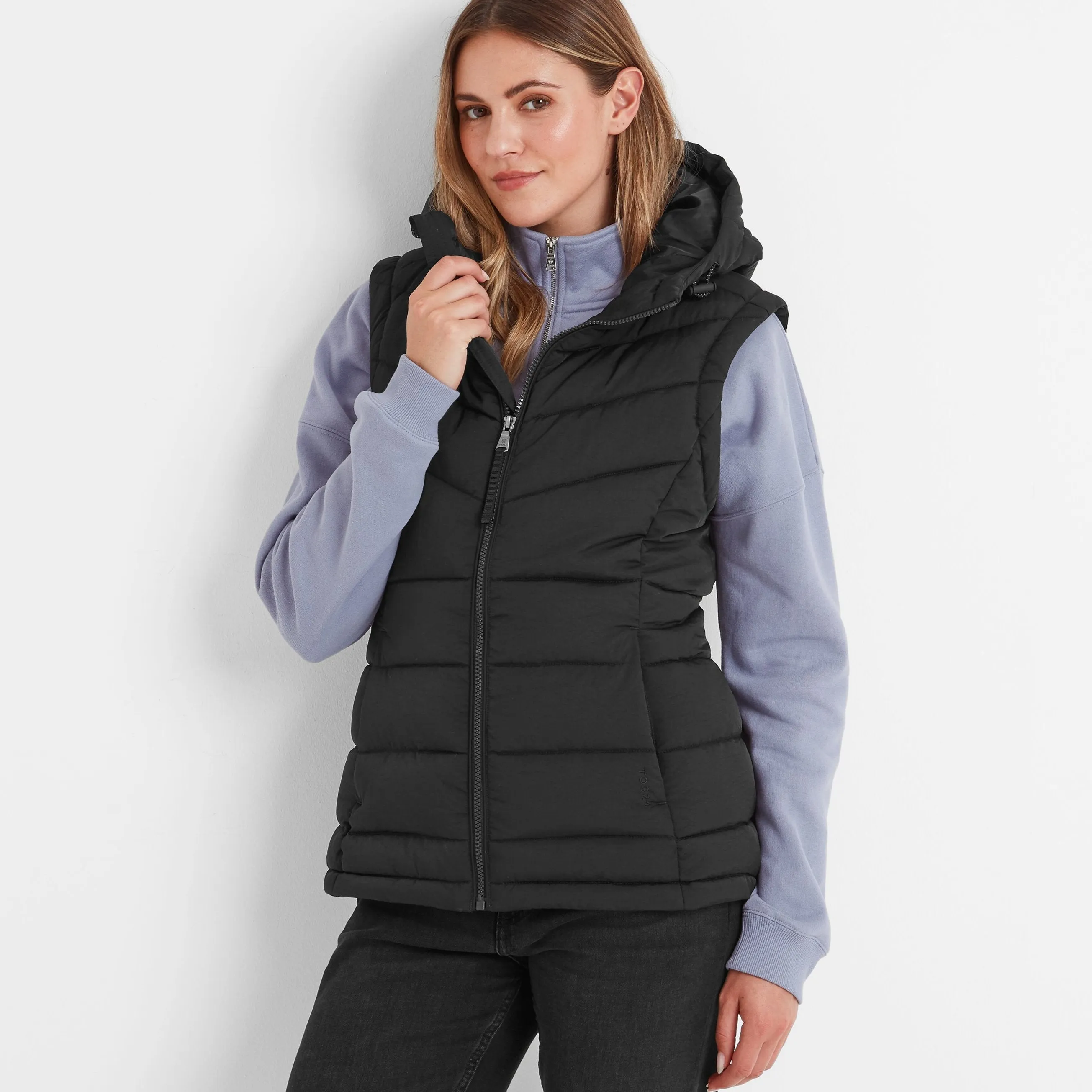 Calvo Womens Padded Gilet - Black