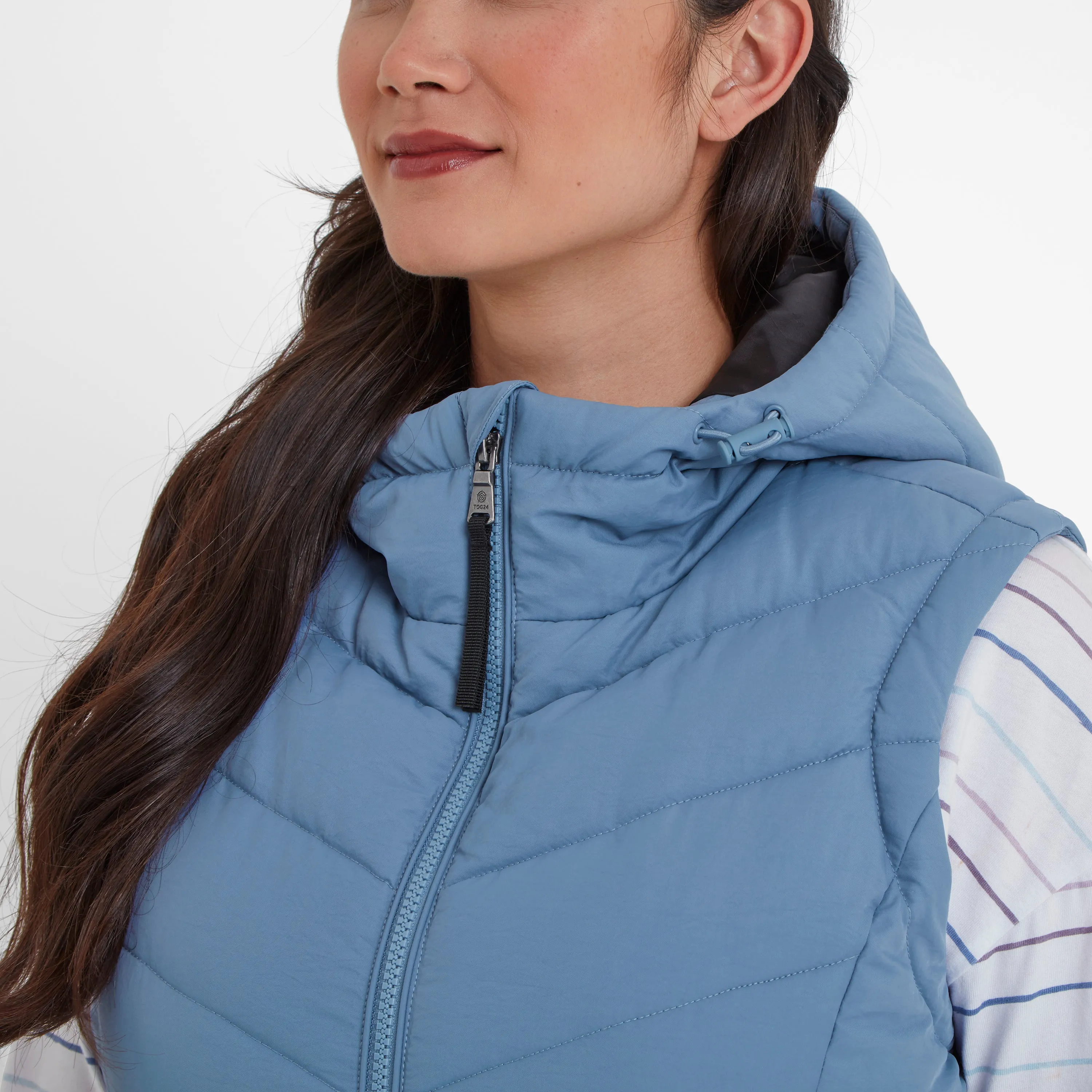 Calvo Womens Padded Gilet - Misty Blue