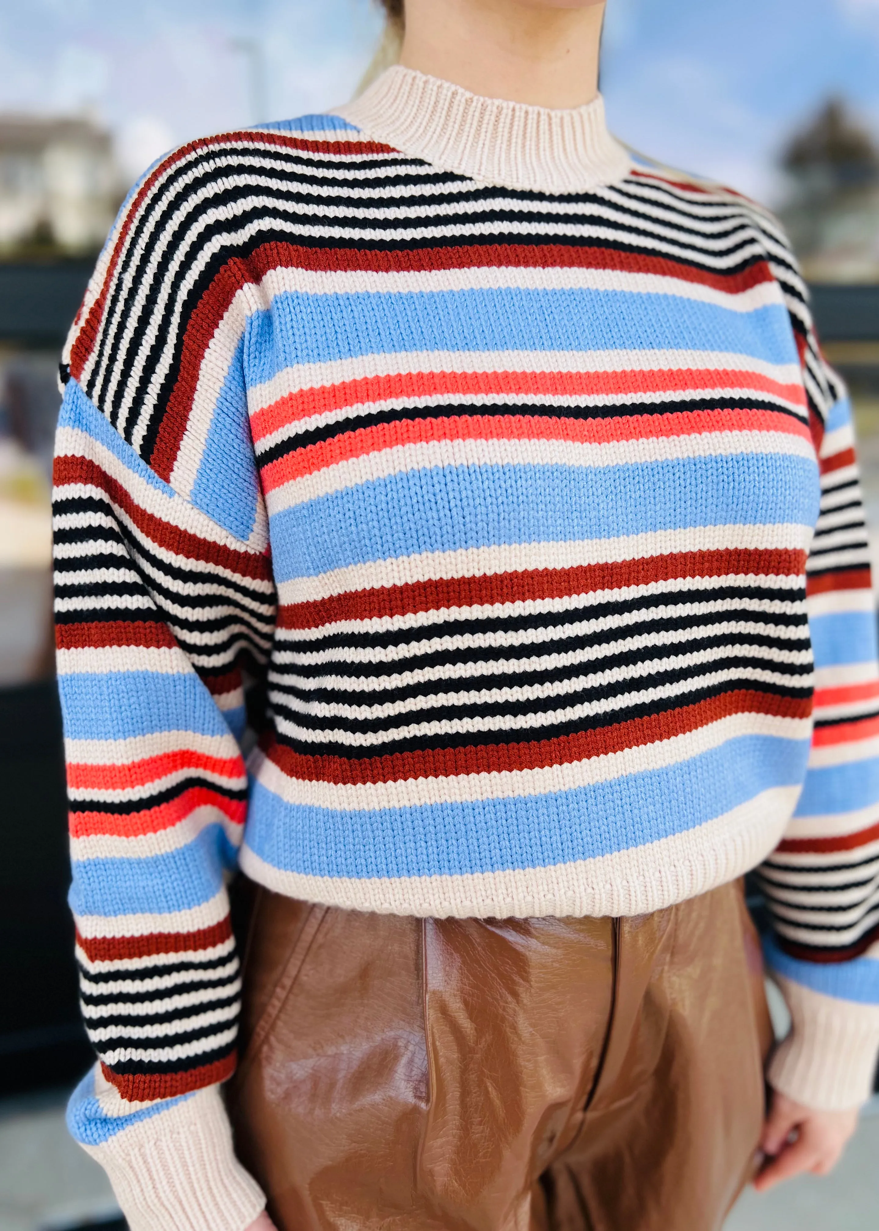 Carrie Striped Knit Sweater