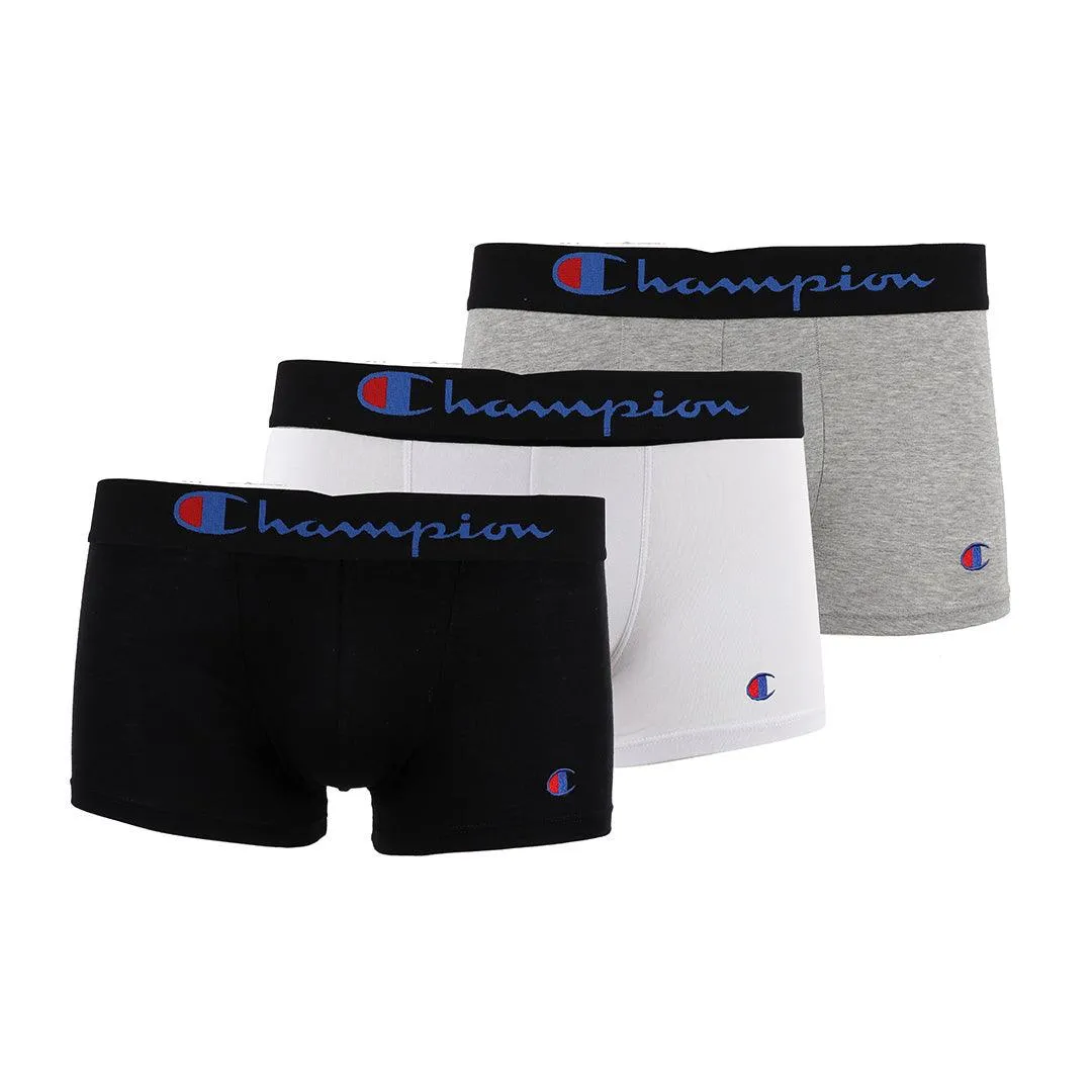 Champion Design 3 IN 1 Pack Black White and Grey Boxers