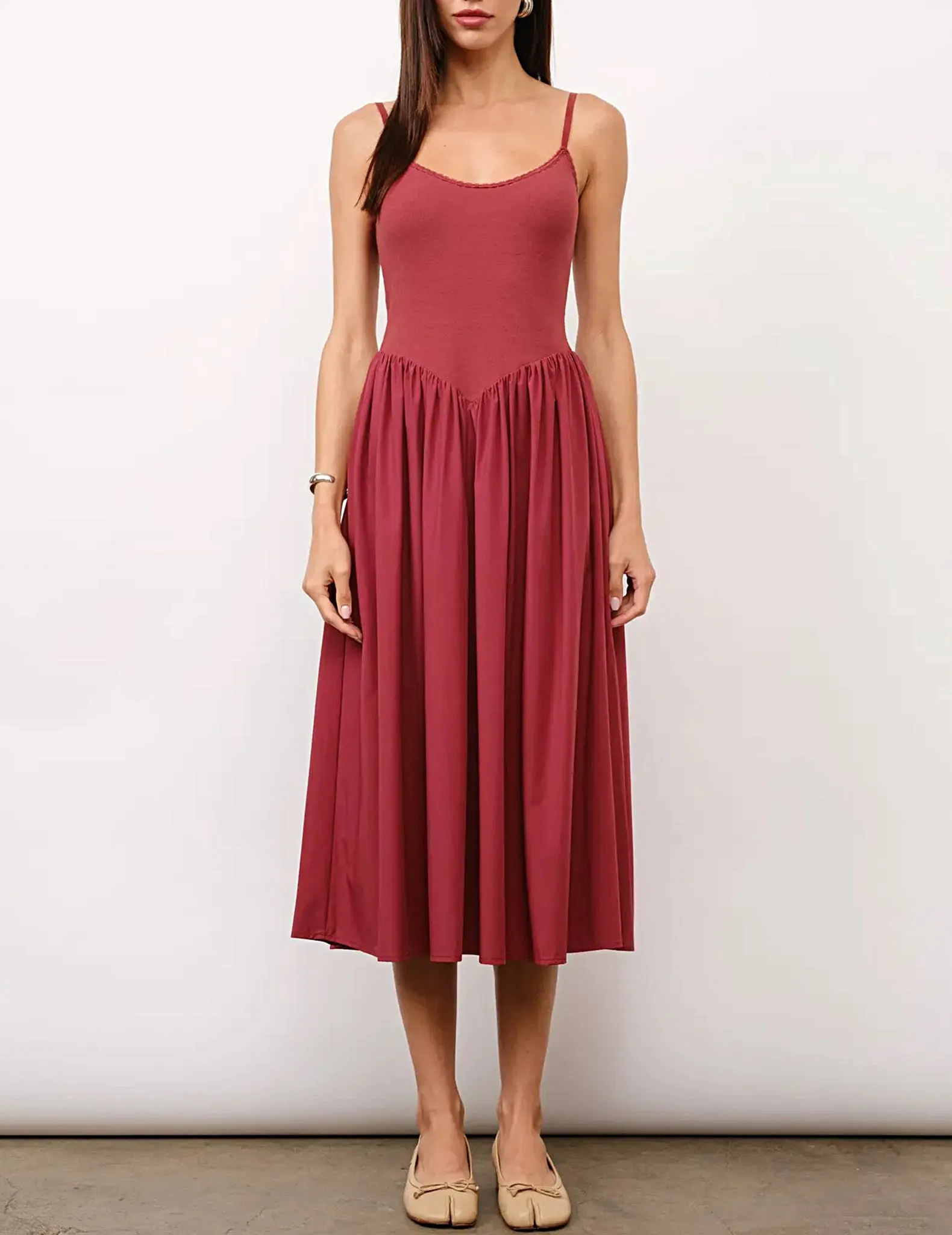 Chloe Drop Waist Midi Dress