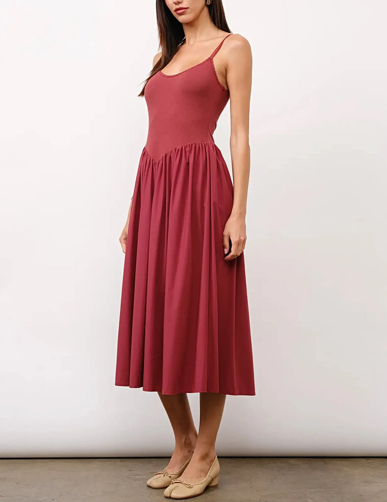 Chloe Drop Waist Midi Dress