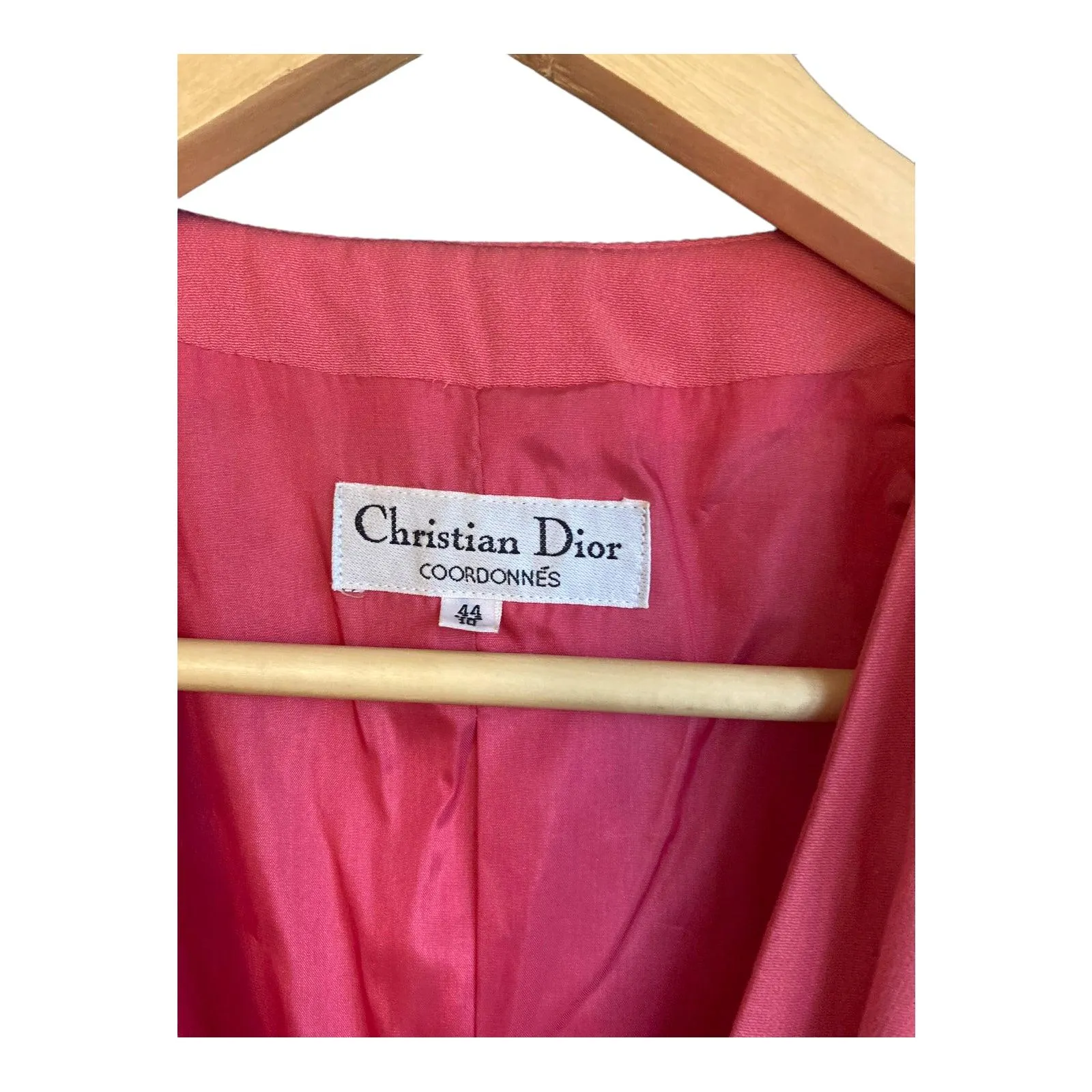 Christian Dior Salmon Pink Long Sleeved Jacket UK Size 10