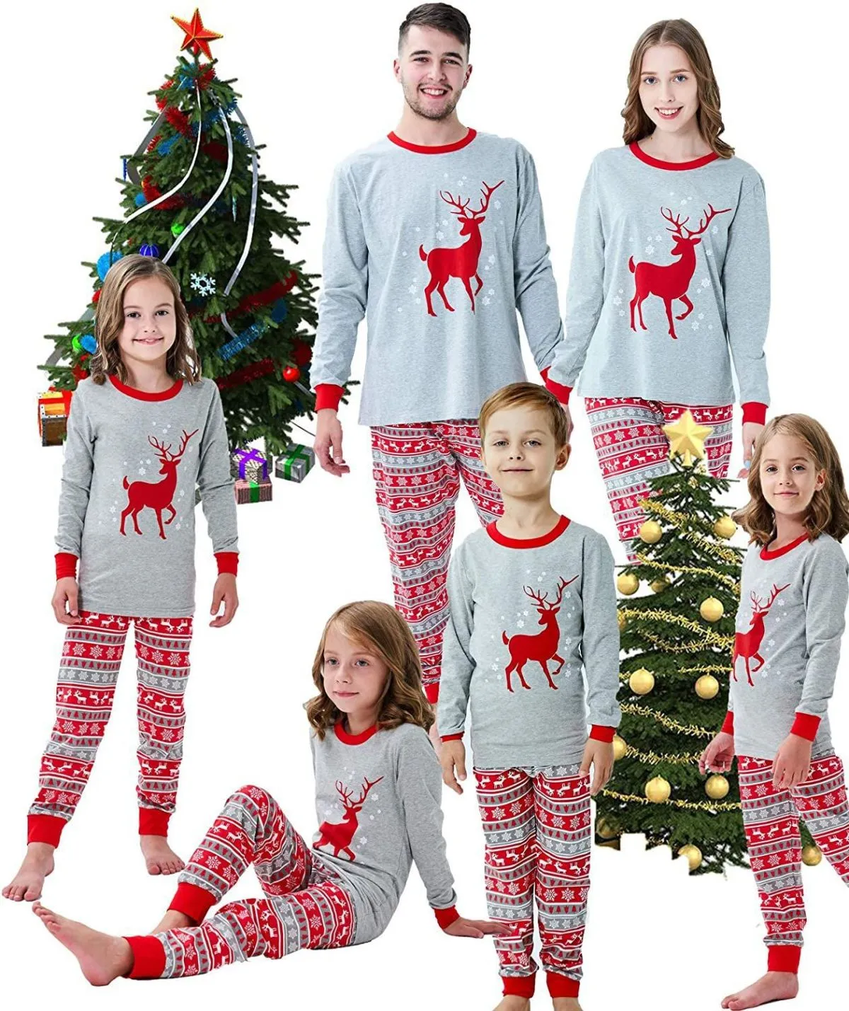 Christmas Elk Lounge Family Matching Set