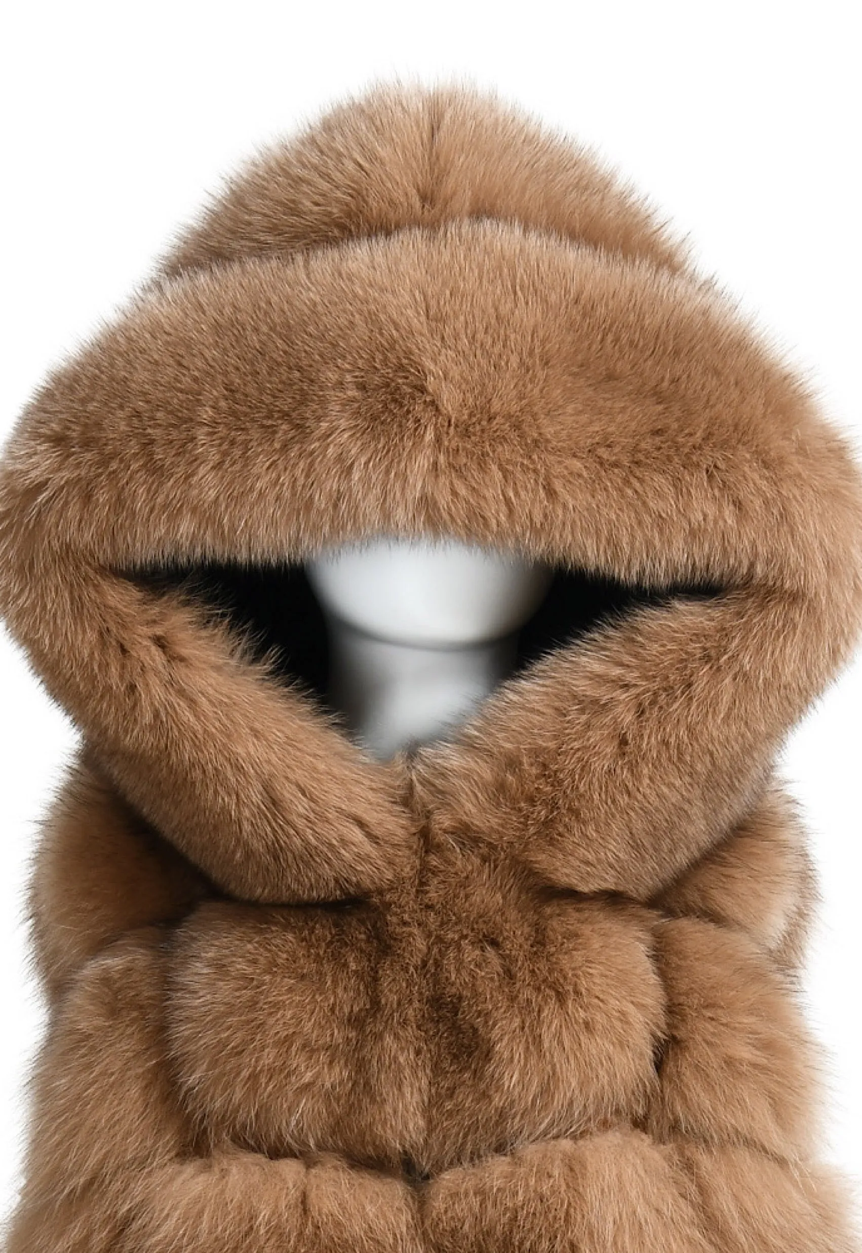 CINDY Hooded Fox Fur Vest