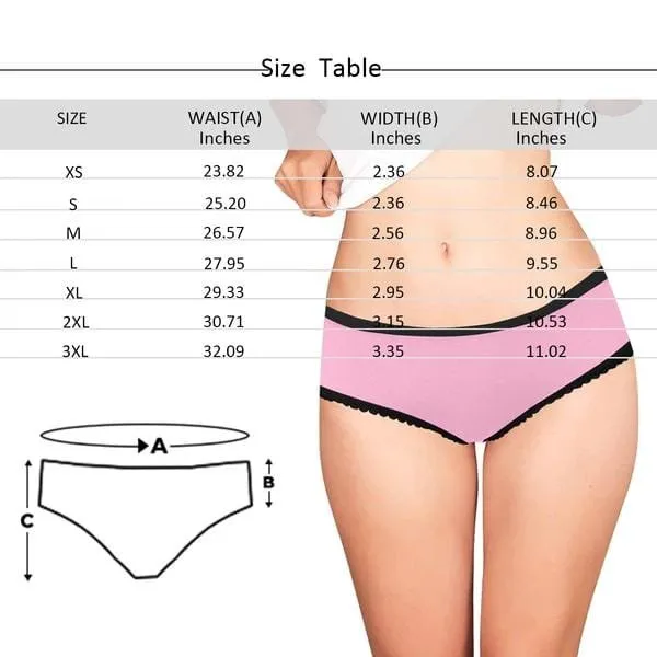 Custom Face Briefs Personalized Only You Panties Underwear with Photo Women's High-cut Briefs Valentine Gift for Her