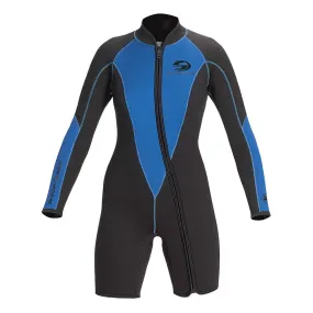 Deep See 3mm Woman Shorty Long Sleeve Dive Wetsuit