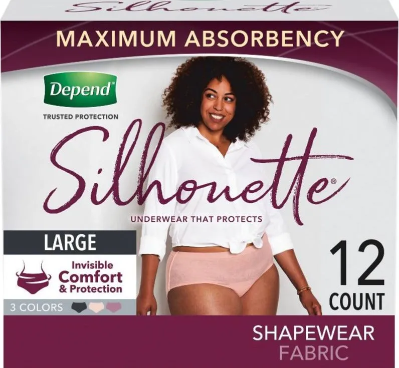 Depend® Silhouette® Incontinence Underwear for Women, Maximum Absorbency