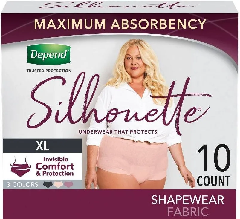 Depend® Silhouette® Incontinence Underwear for Women, Maximum Absorbency