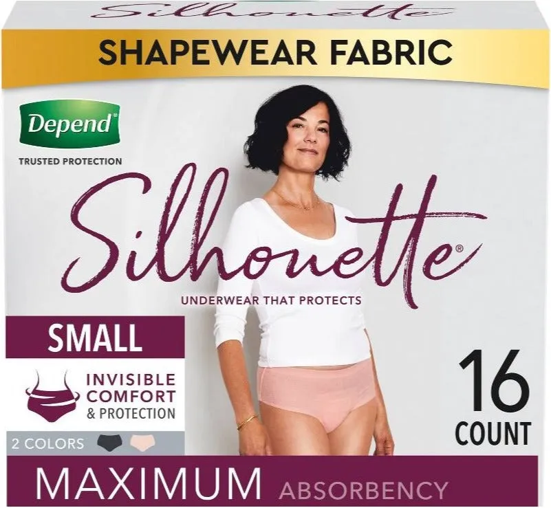 Depend® Silhouette® Incontinence Underwear for Women, Maximum Absorbency