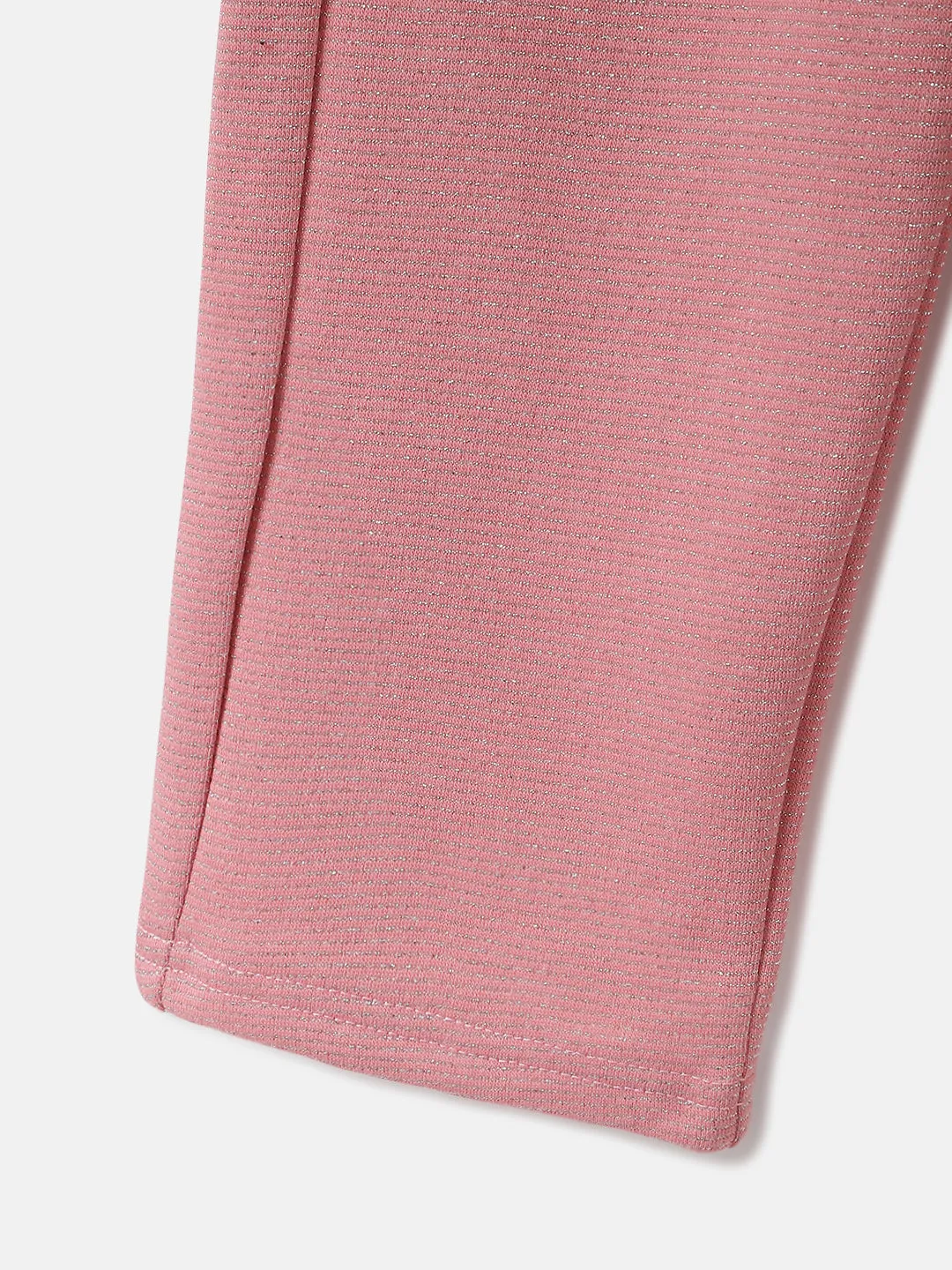 Elle Girls Pink Solid Straight Sweatpant