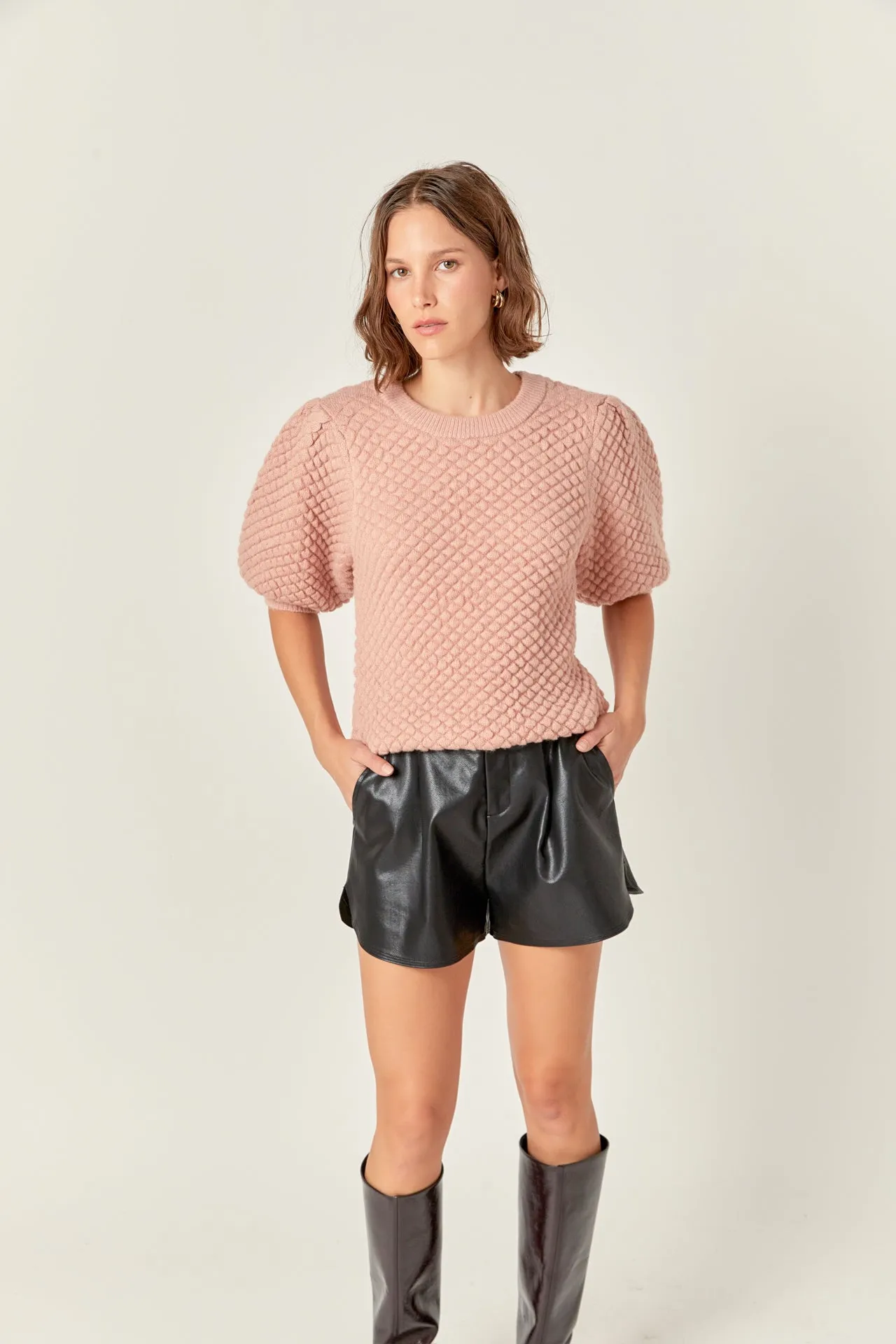 English Factory - Textured Puff Sweater