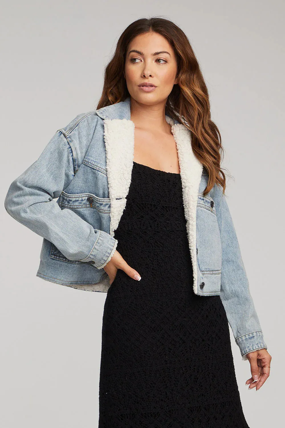 Ezra Denim Sherpa Jacket - FINAL SALE