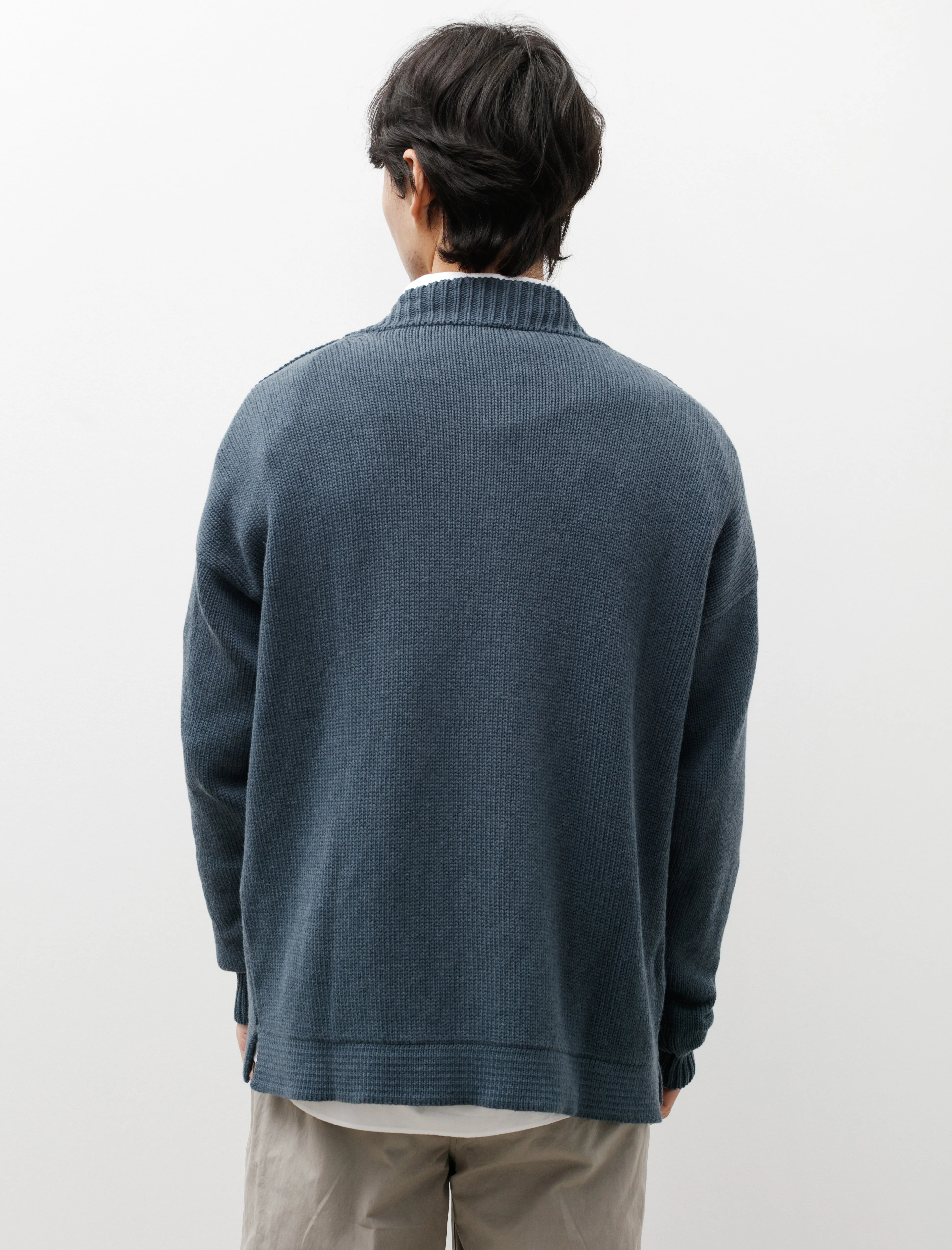 Fisherman Crew Merino Cotton Teal