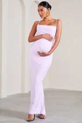 Flute | Lilac Maternity Cowl Bodycon Cami Maxi Dress