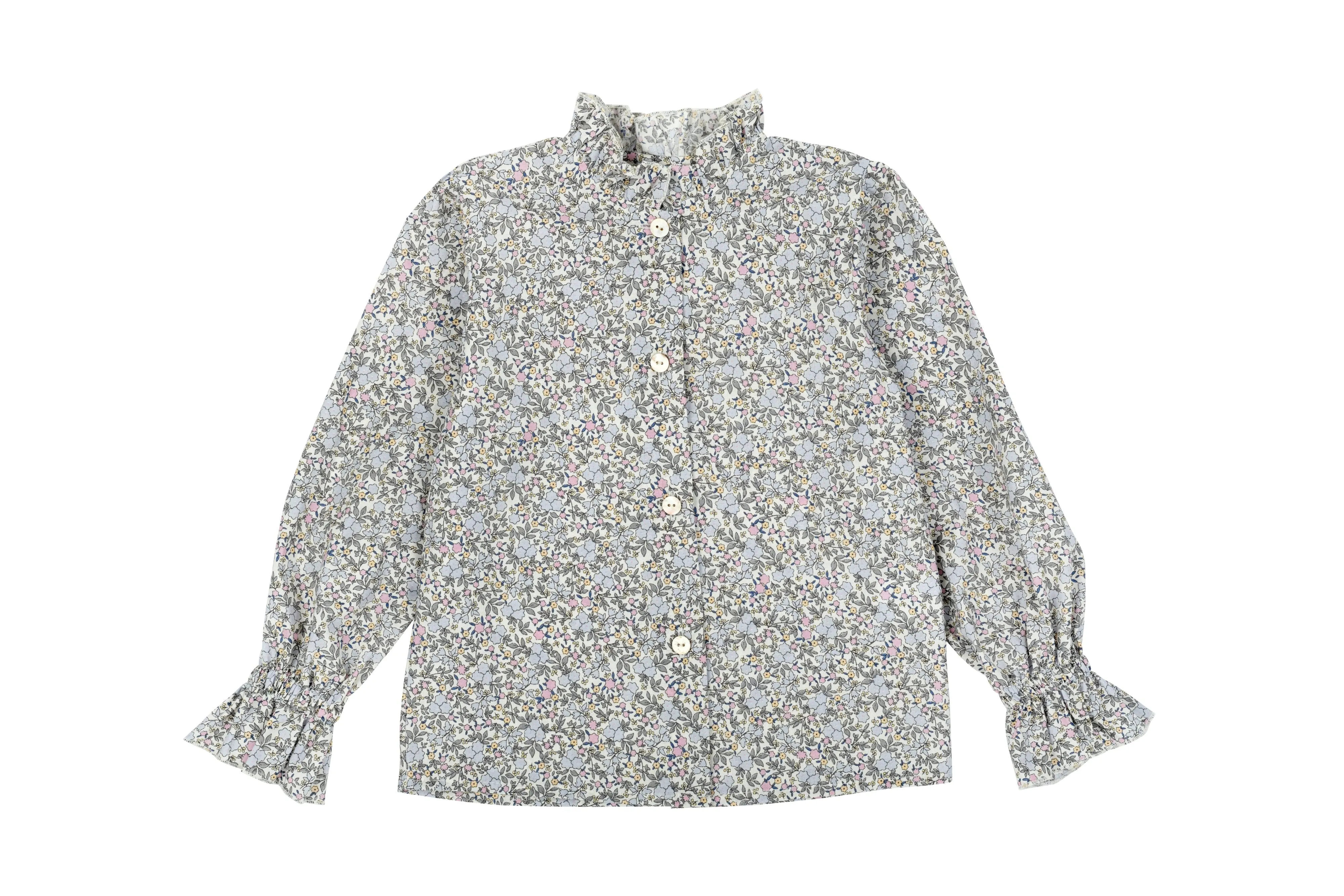 Girl Shirt - Flower Grey