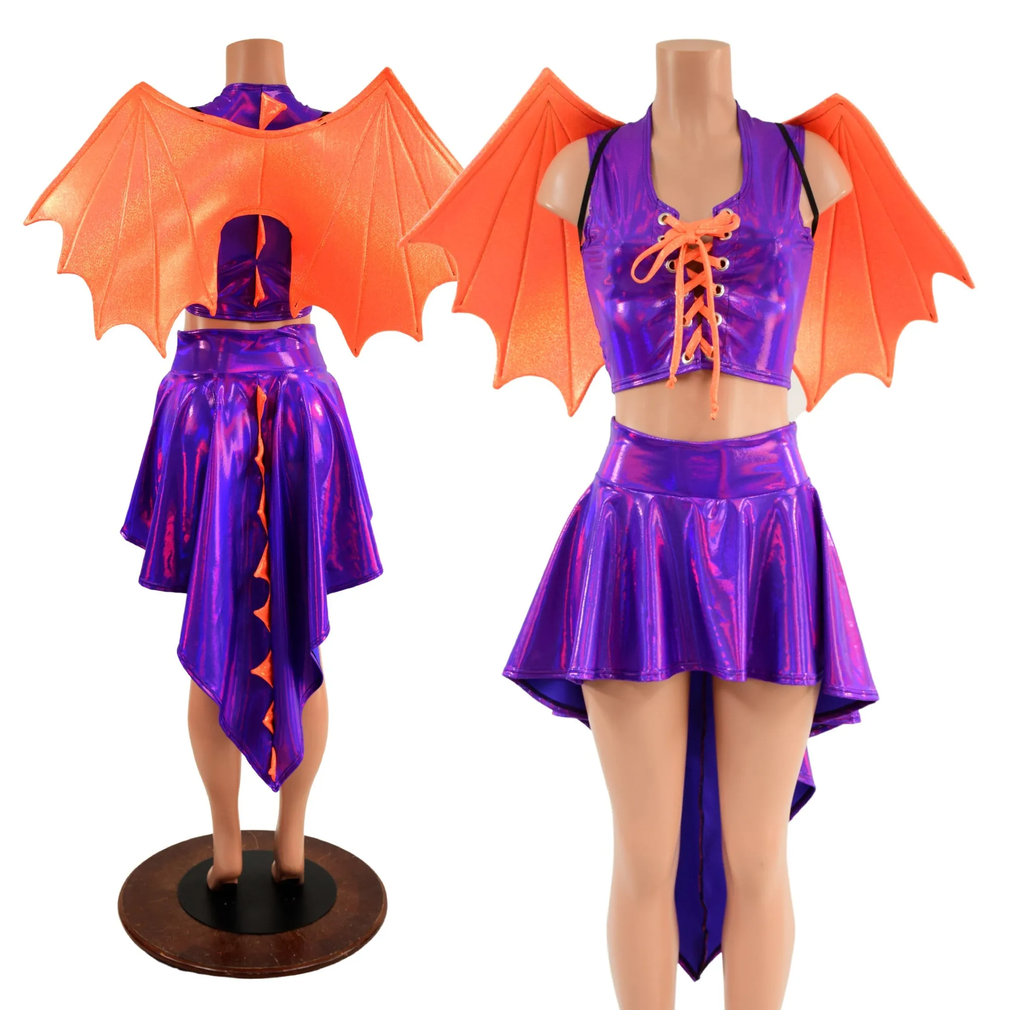 Grape and Orange Dragon Set ( Dragon Wings!)