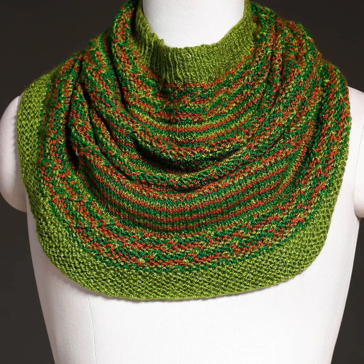 Green - Kumaun Hand Knitted Woolen Cowl