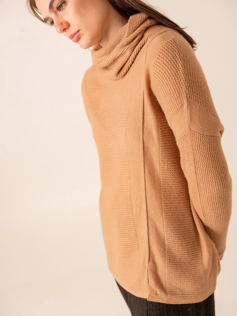 Harpers Emporium Cowl Neck Cashmere in Maple