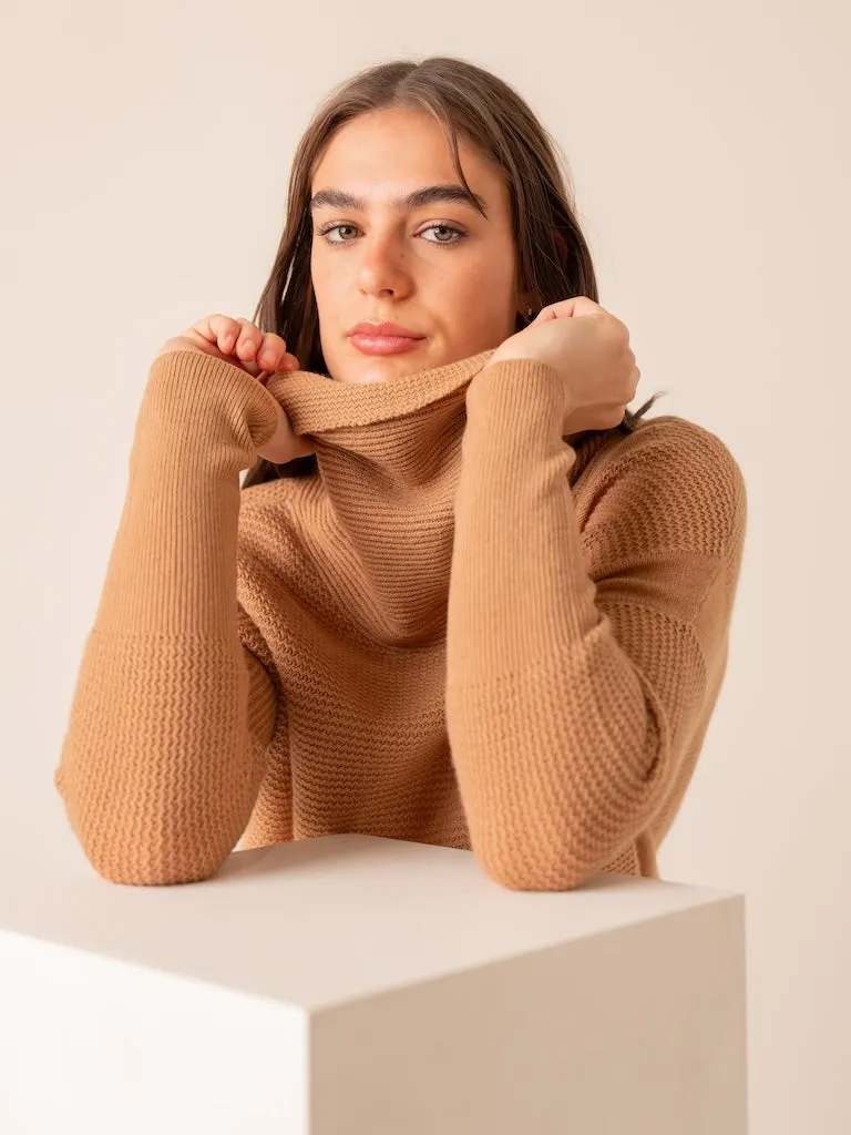 Harpers Emporium Cowl Neck Cashmere in Maple