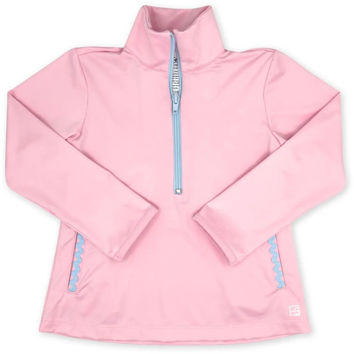 Heather Half Zip- Cotton Candy Pink & Blue