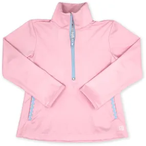 Heather Half Zip- Cotton Candy Pink & Blue