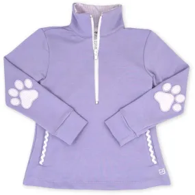 Heather Half Zip- Petal Purple, Paw