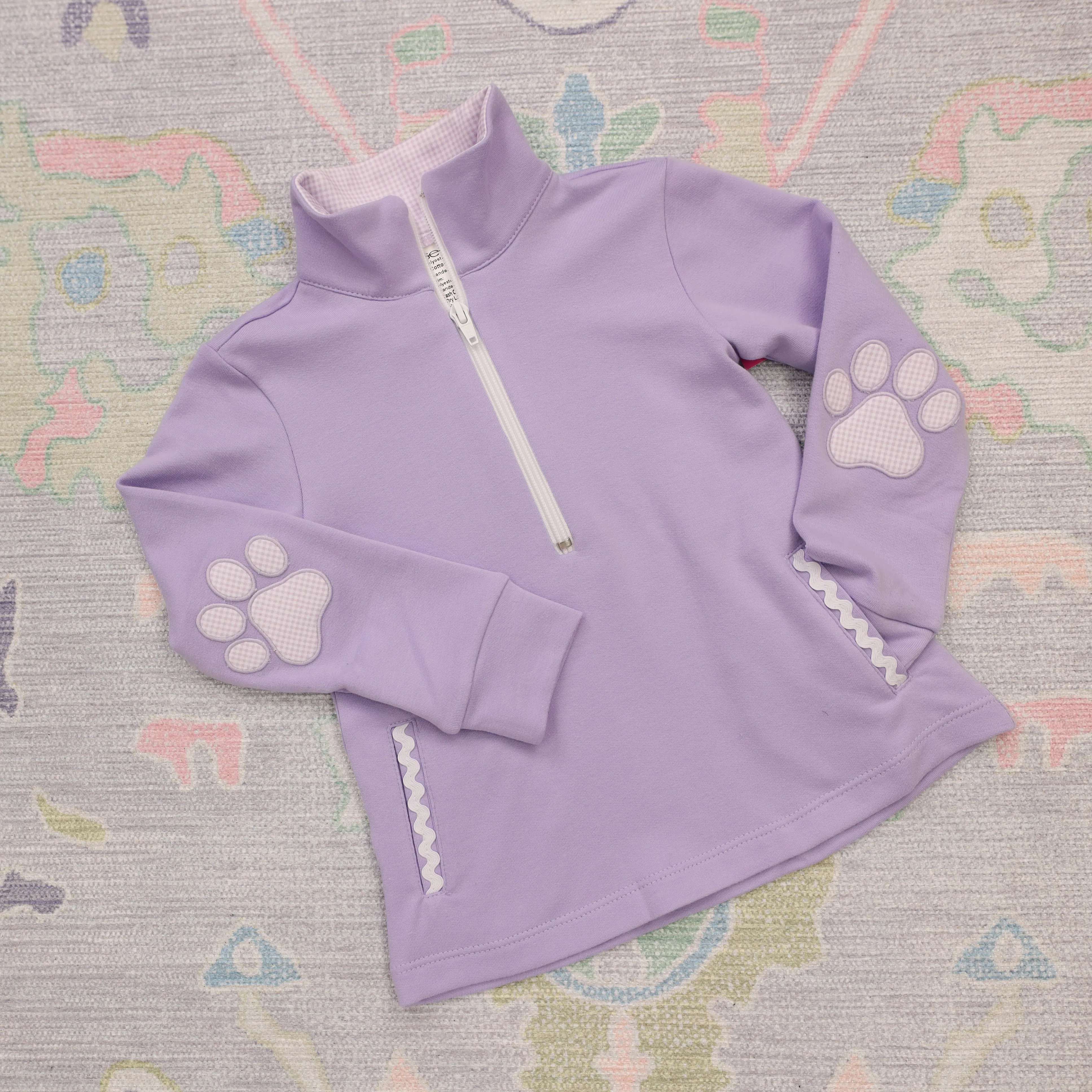 Heather Half Zip- Petal Purple, Paw