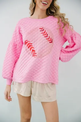 HOME RUN QUILTED PULLOVER