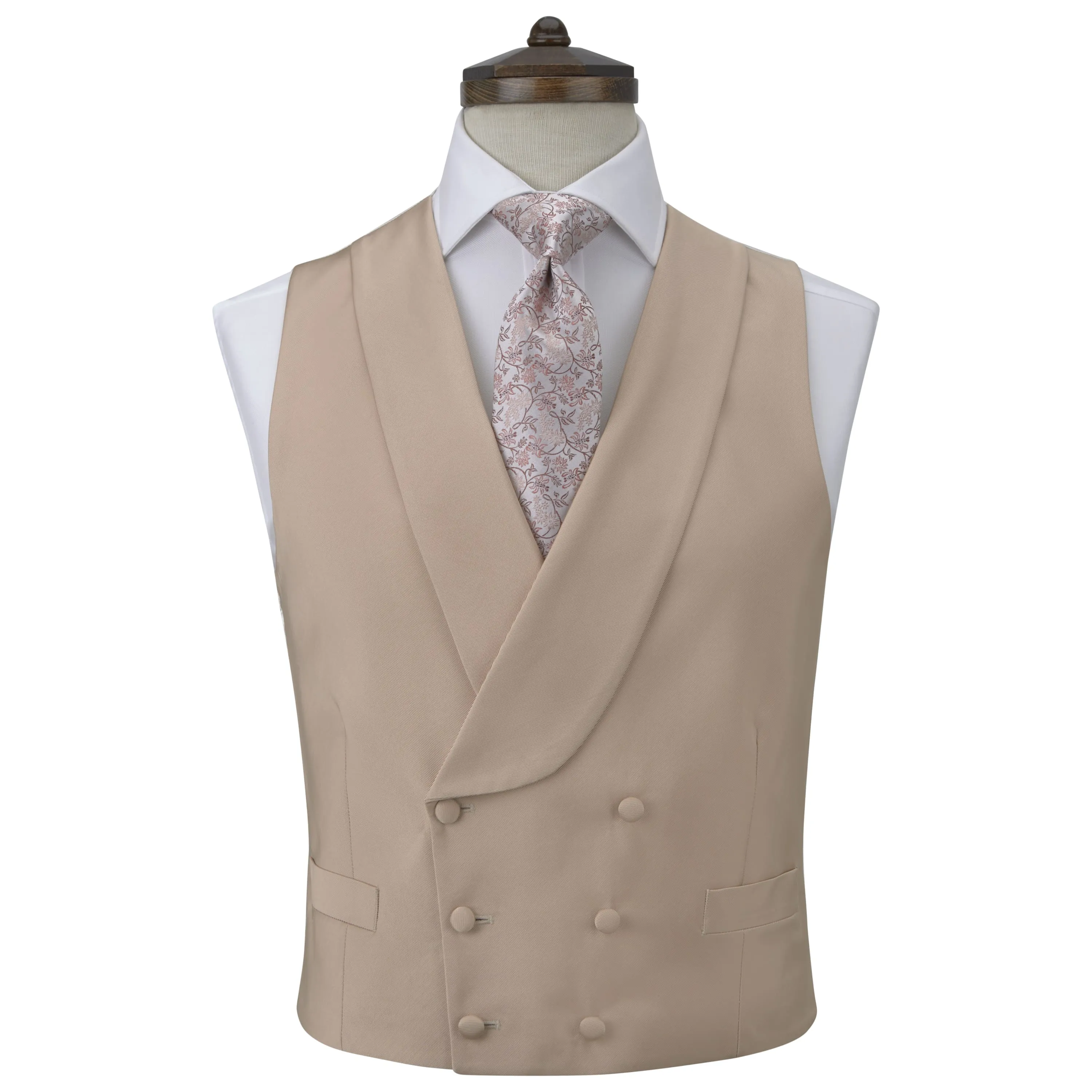 Hudson Oyster Pink Grosgrain Silk and Cotton Waistcoat