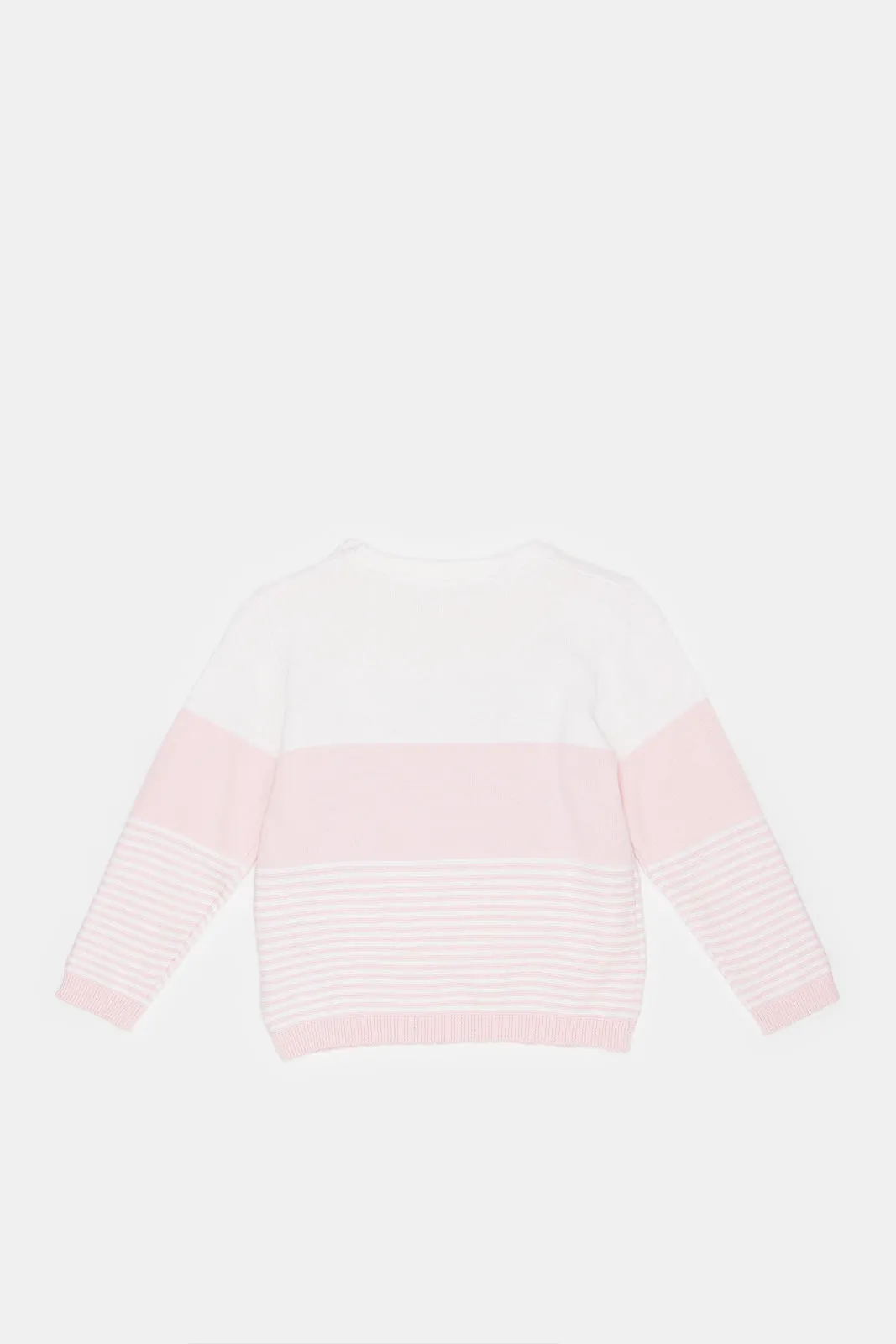 Infant Girls Pink Knitted Pullover