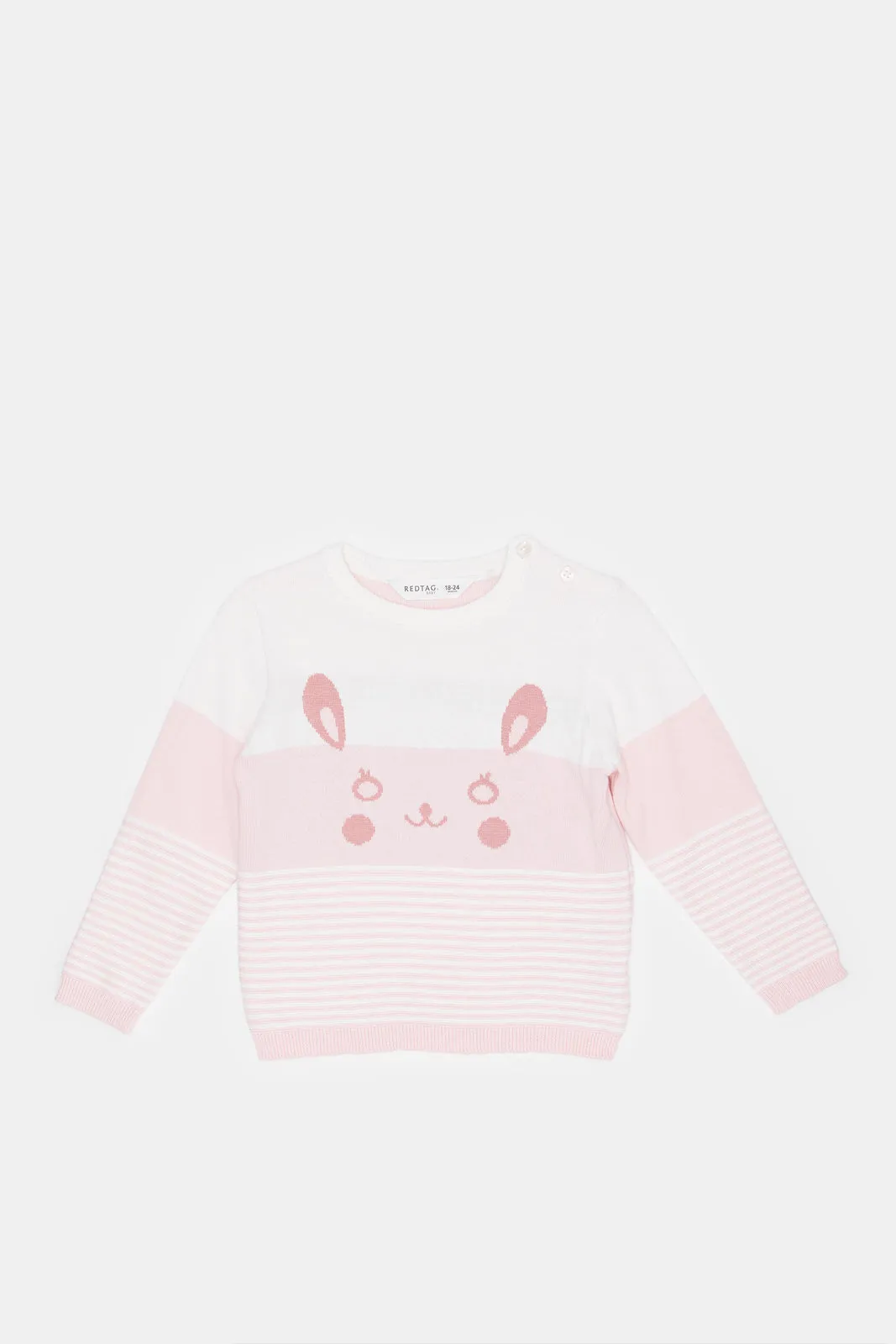 Infant Girls Pink Knitted Pullover