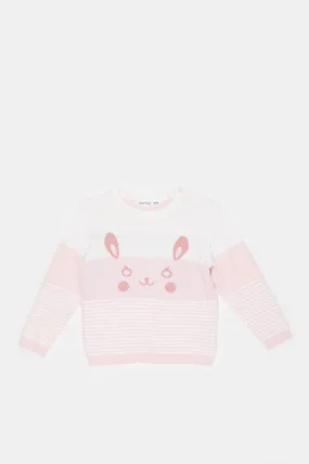 Infant Girls Pink Knitted Pullover