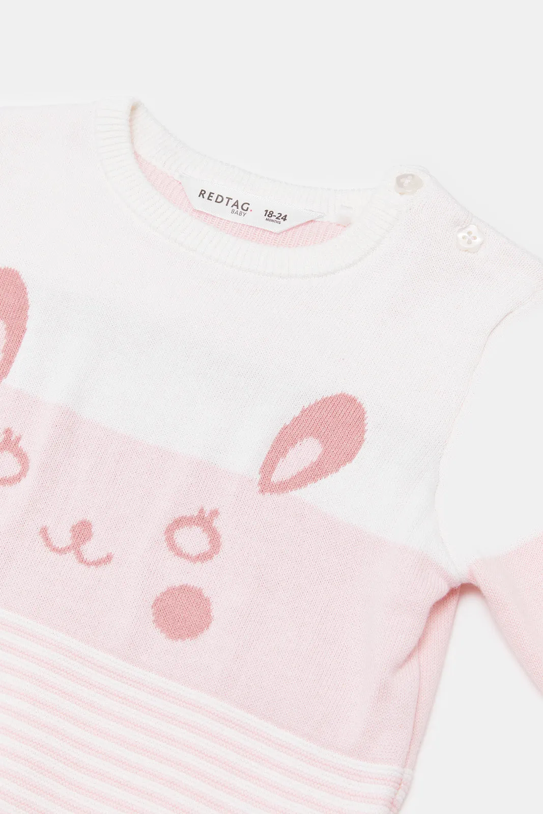 Infant Girls Pink Knitted Pullover