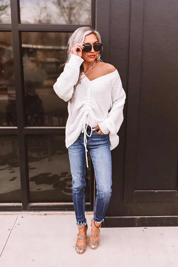 Insta Obsessed Knit Sweater In White