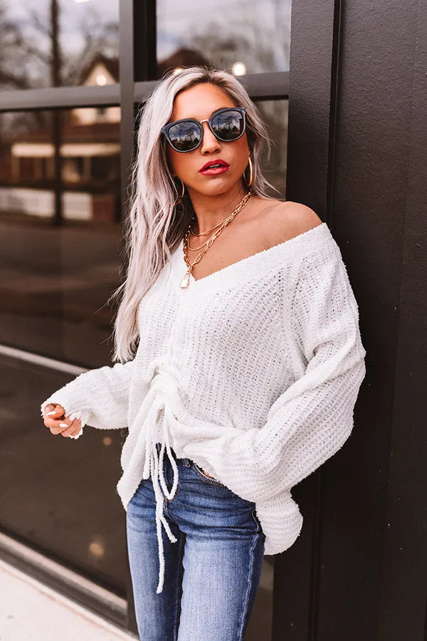 Insta Obsessed Knit Sweater In White