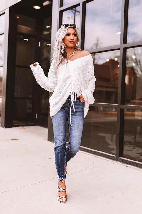 Insta Obsessed Knit Sweater In White