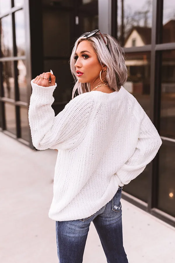 Insta Obsessed Knit Sweater In White