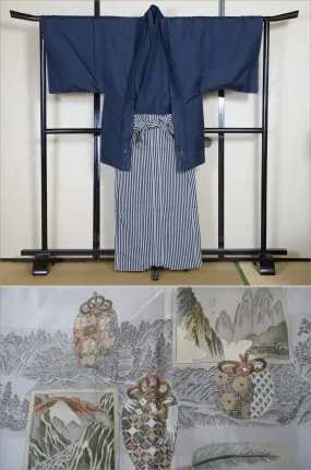 Jacket, kimono, hakama set / JKH #1-295