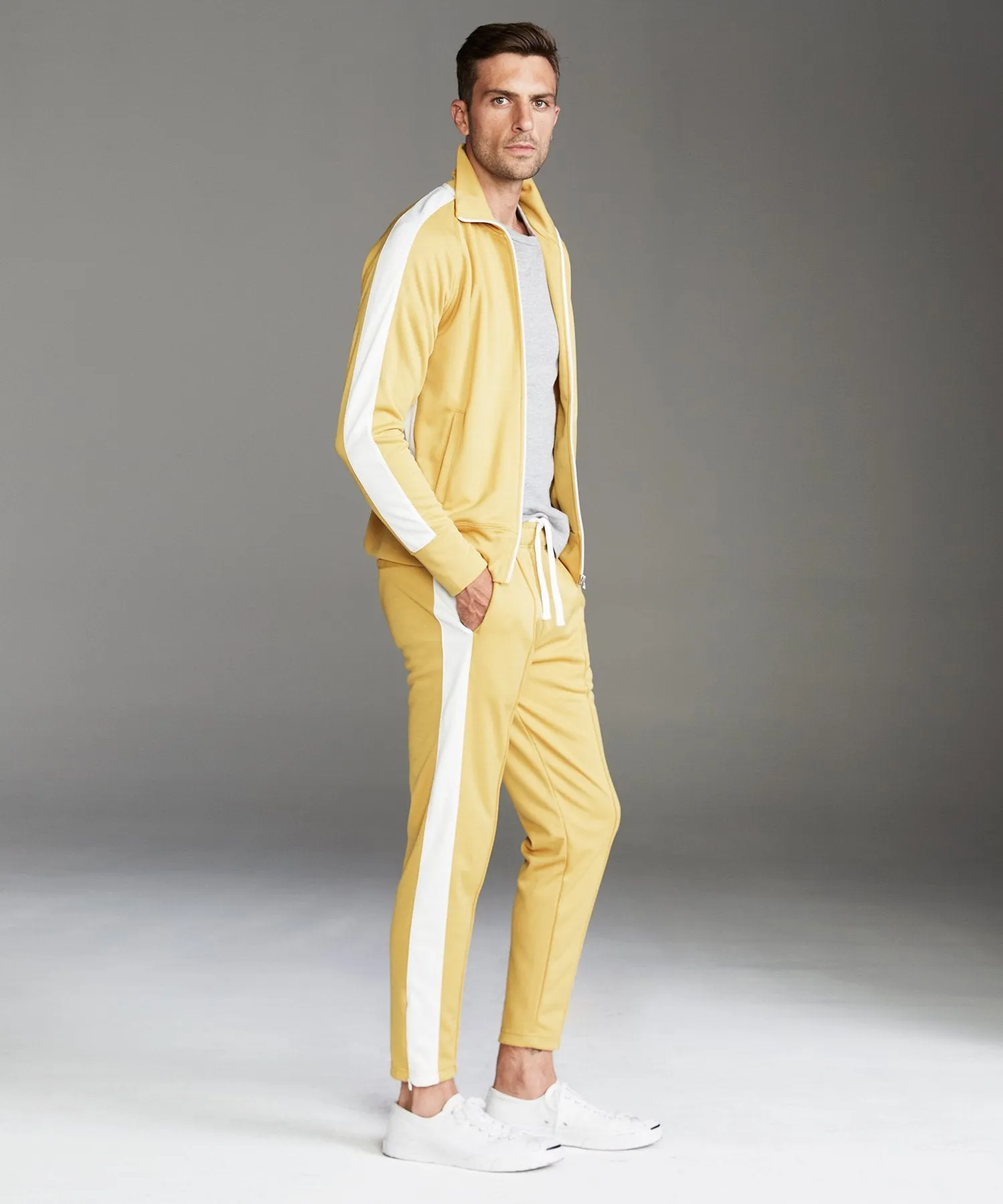 Japanese Side Stripe Trackpants in Goldenrod