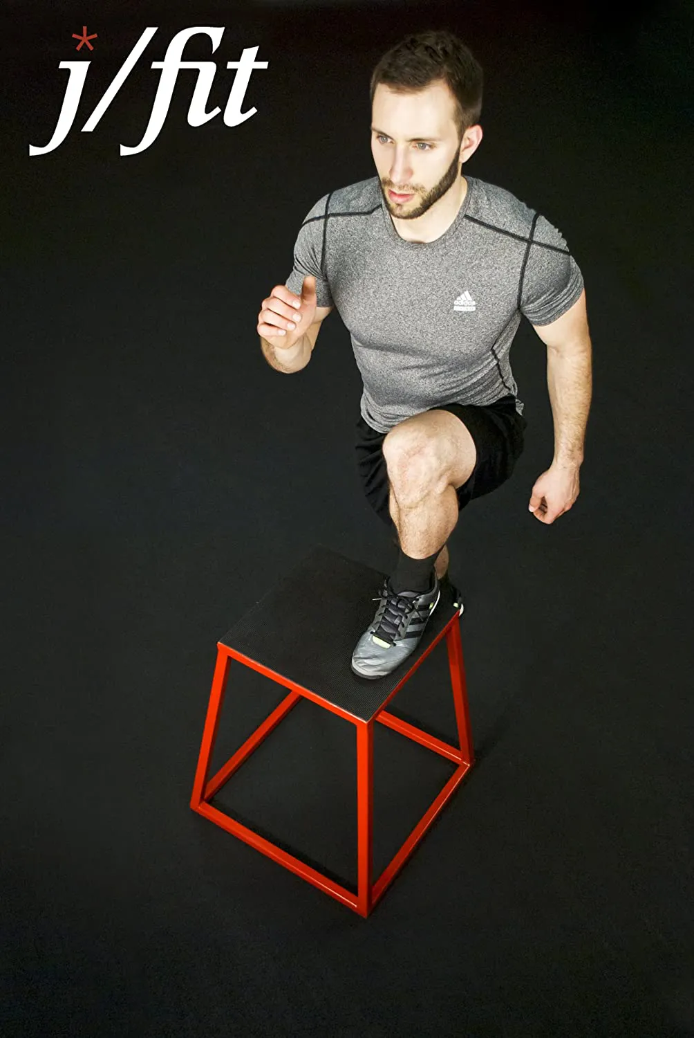 JFIT Plyometric Boxes - Single Height, Box Set and Adjustable Box Options - Plyometric Platform and Jumping Agility Box for Training, Crossfit, Conditioning, Strength Training