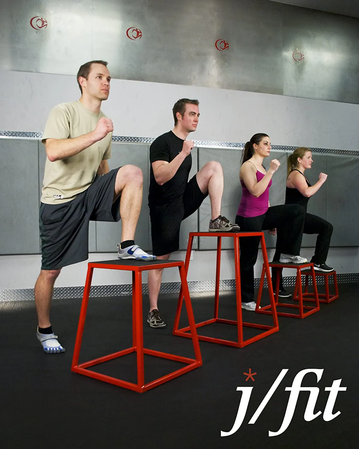 JFIT Plyometric Boxes - Single Height, Box Set and Adjustable Box Options - Plyometric Platform and Jumping Agility Box for Training, Crossfit, Conditioning, Strength Training