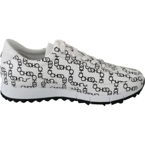 Jimmy Choo Elegant Monochrome Leather Sneakers