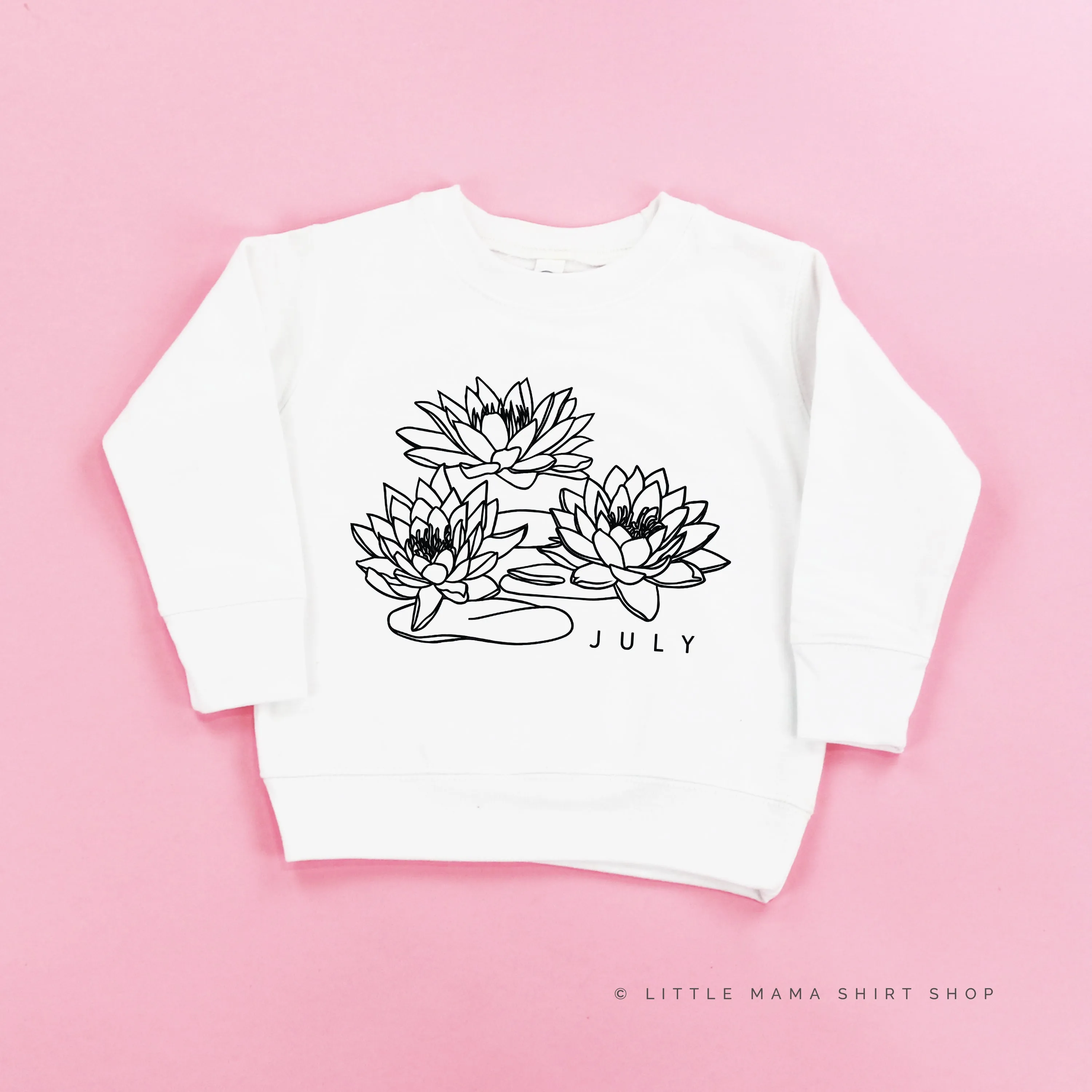 JULY BIRTH FLOWER - Lotus - Child Sweater